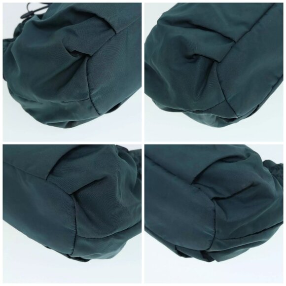 PRADA Hand Bag Nylon Green Gold Auth - Picture 16 of 16